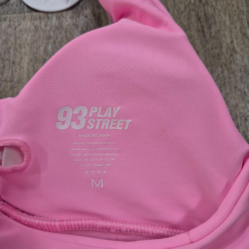 93 Play Street Pink Two-Tone Bikini Set M - Picture 5 of 12